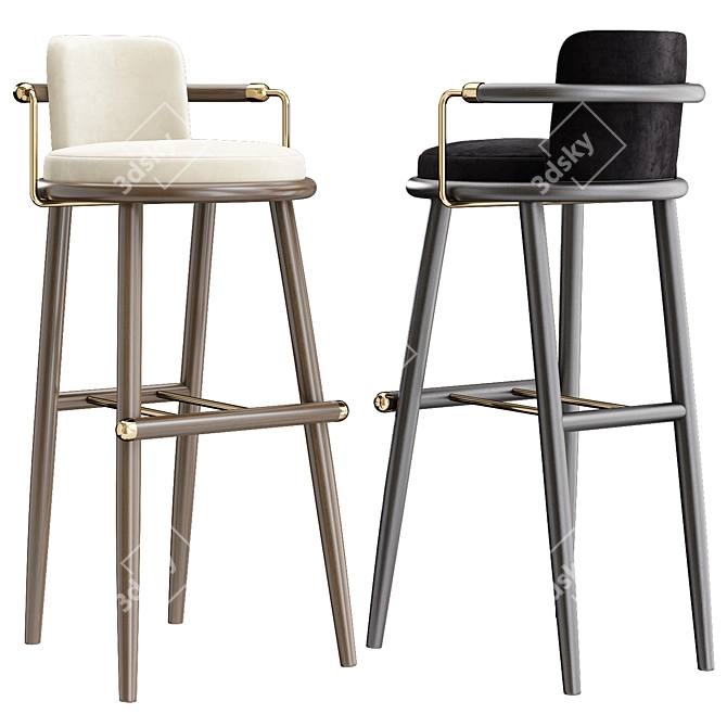 Modern Millimeter Darla Bar Chair 3D model image 6