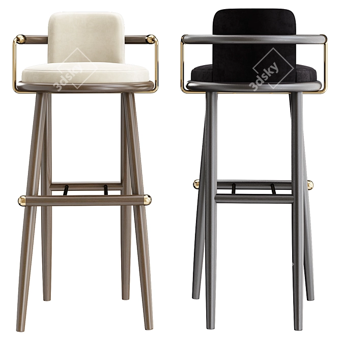 Modern Millimeter Darla Bar Chair 3D model image 7