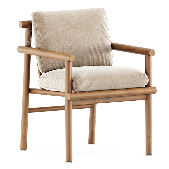Ayana Chair: Contemporary Comfort by Bebitalia 3D model image 4
