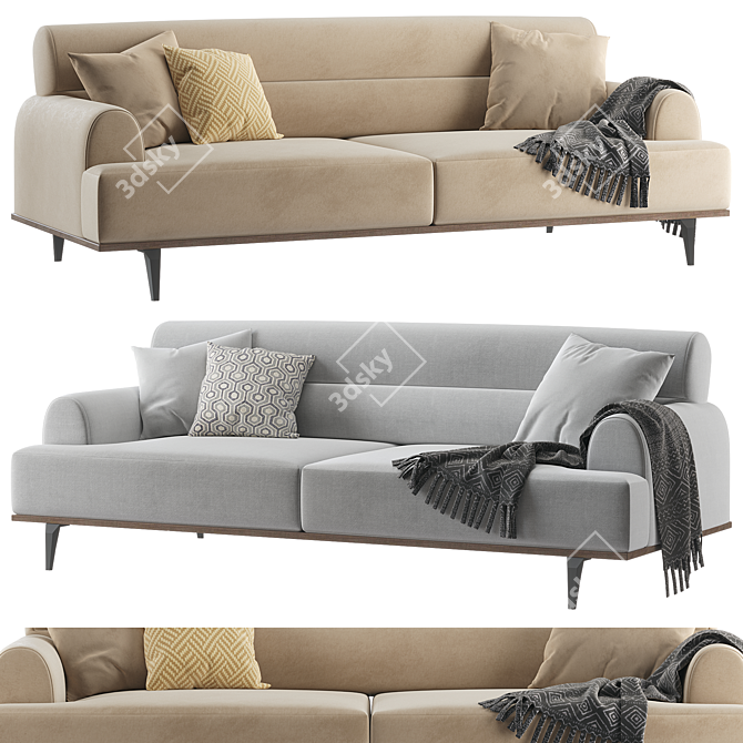 Modern Cavani Sofa Set 3D model image 1