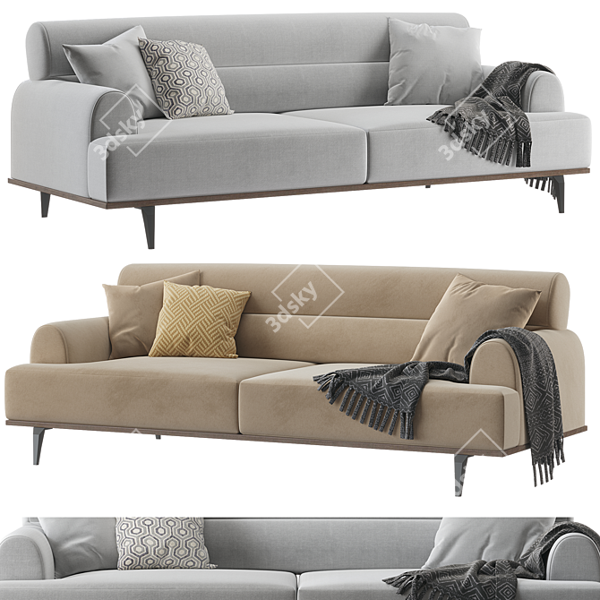Modern Cavani Sofa Set 3D model image 2