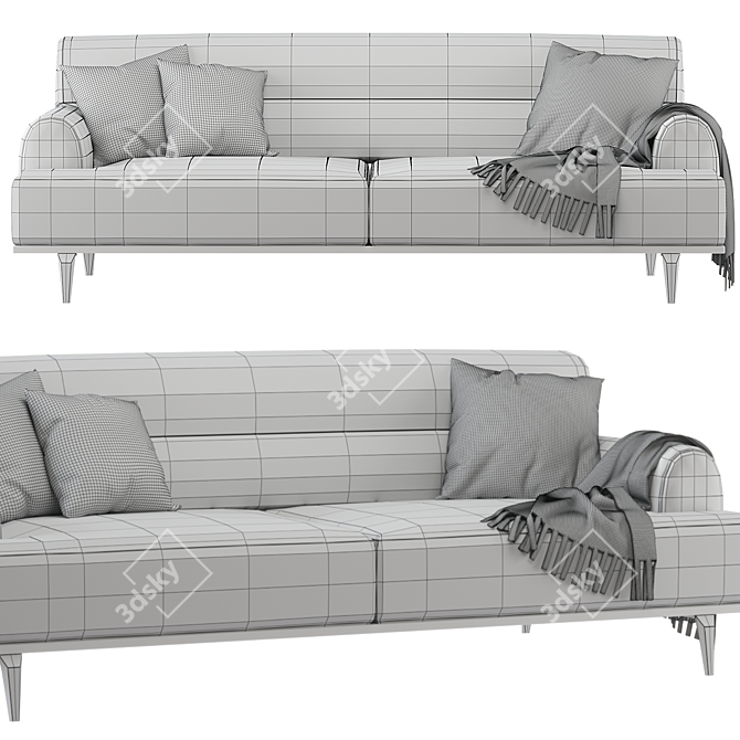 Modern Cavani Sofa Set 3D model image 4