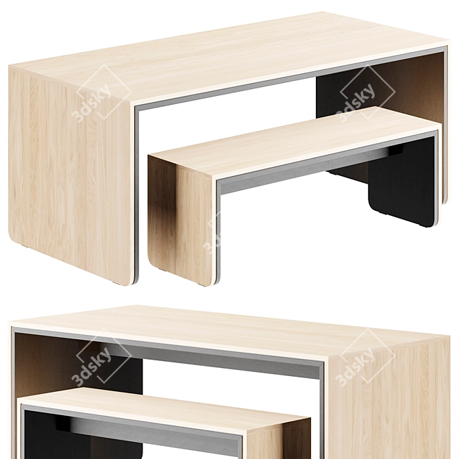 Limbus Conference Table Set 3D model image 1