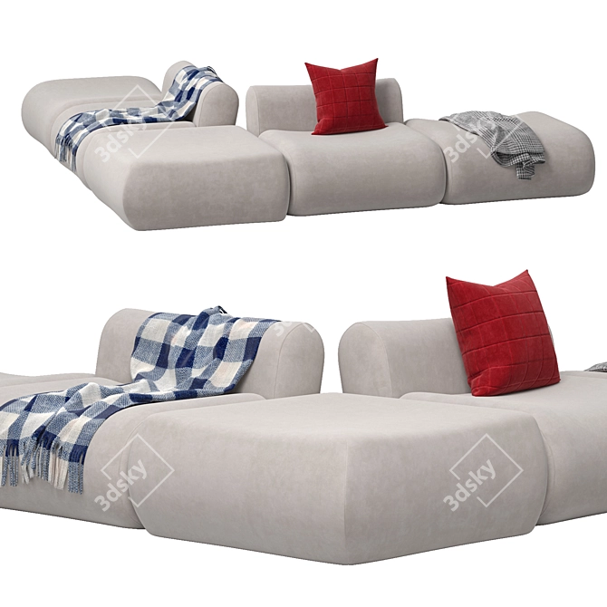 Jardan Lemmy Modular Sofa Armchair 3D model image 3