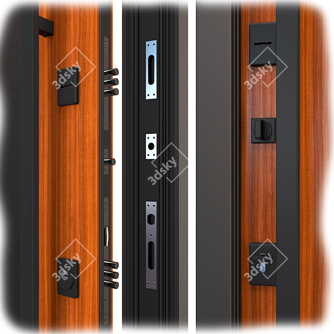 Nova_015 Aluminum Entry Door 3D model image 2
