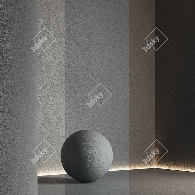 Seamless Texture Plaster Set 12 3D model image 5