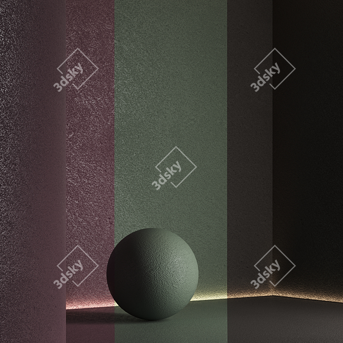 Seamless Texture Plaster Set 12 3D model image 6