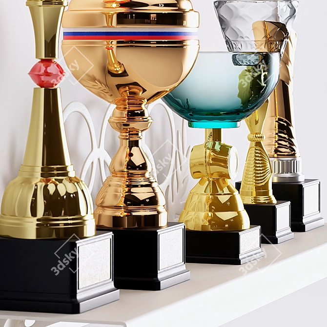 Sports Trophies and Cups TurboSmooth 3D model image 3