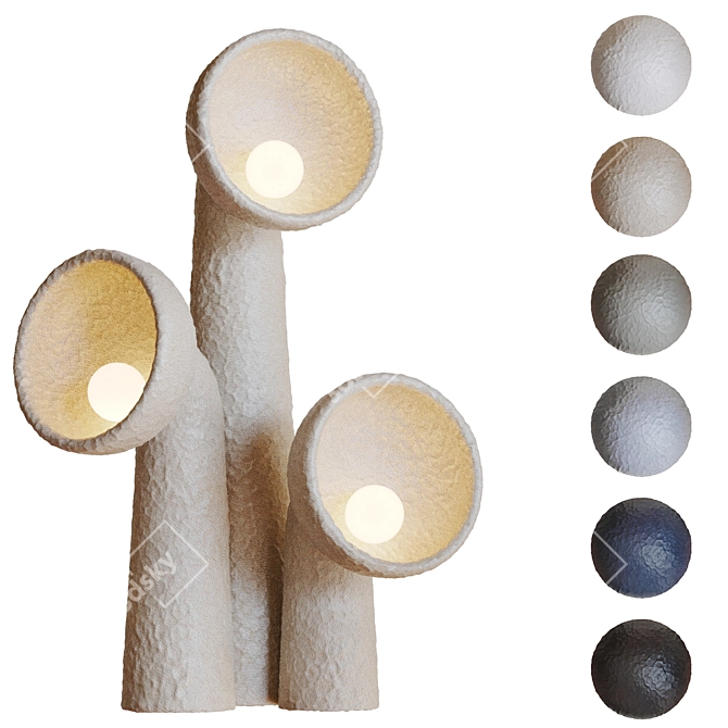 Sleek Yakusha Floor Lamp 3D model image 2
