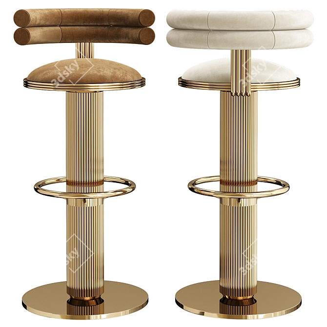 Modern Bar Chair Mulligan-I 3D model image 2