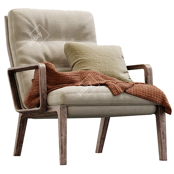Andoo Modern Lounge Chair Render 3D model image 1