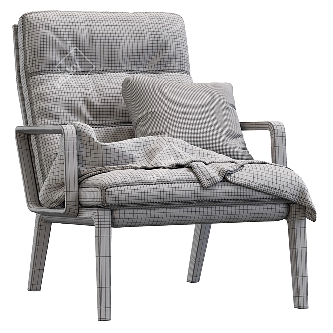 Andoo Modern Lounge Chair Render 3D model image 2
