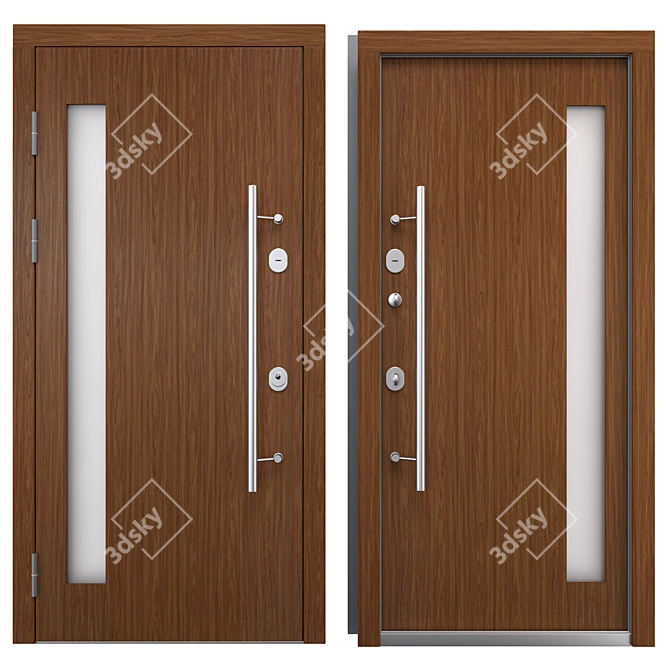 Nova_039 Aluminum Entry Door 3D model image 3