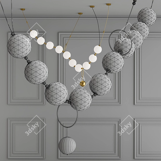 Translucent COCO Pendant Lamp 3D model image 3