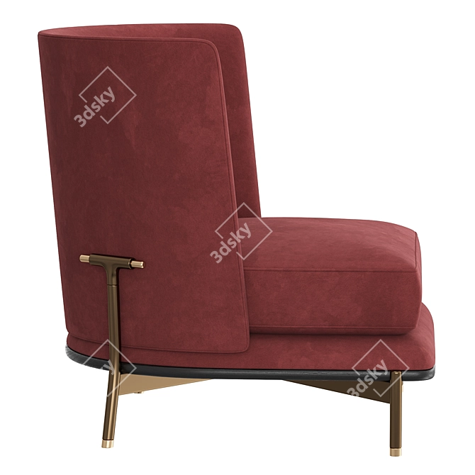 6 Color Options Modern Armchair 3D model image 2