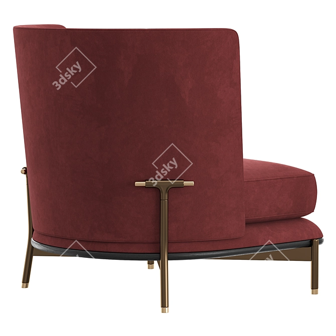 6 Color Options Modern Armchair 3D model image 3