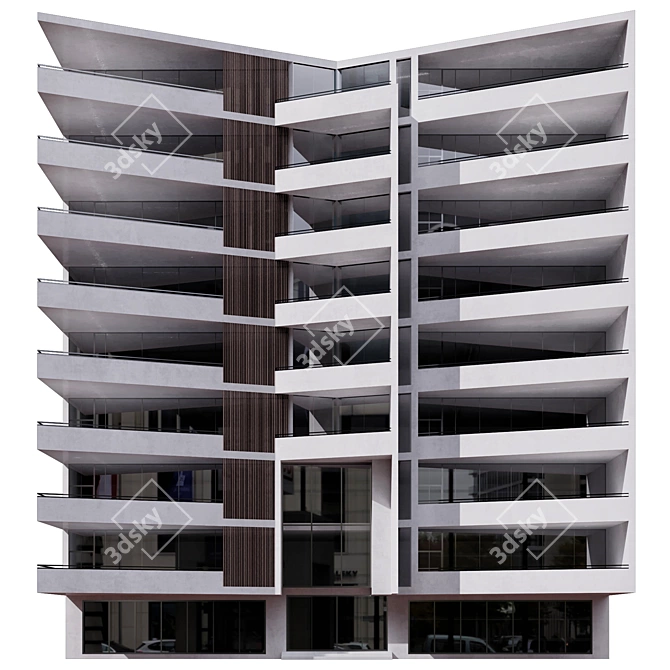 Modern Residential Apartment 3D Model 3D model image 3