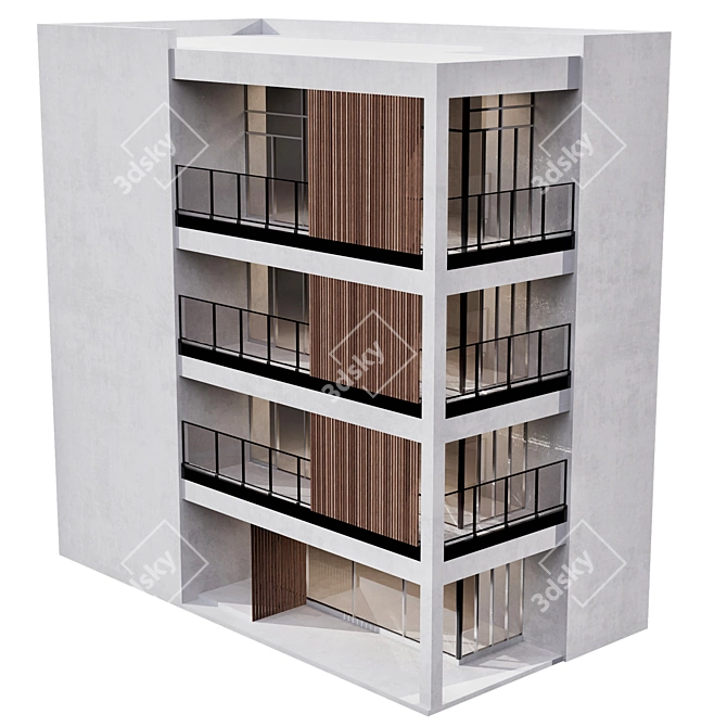 Modern Residential Apartment No58 Building 3D model image 5