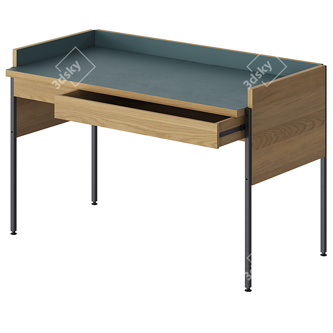 Sleek Bludot Tabloid Desk 3D model image 1