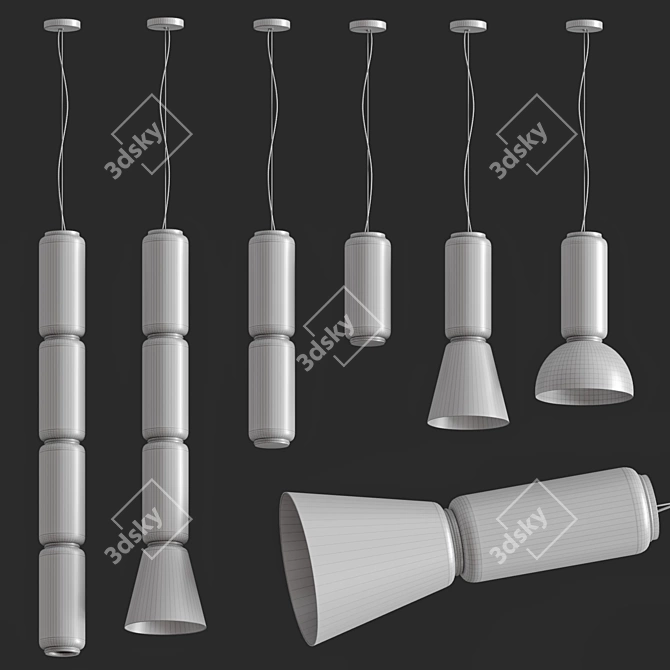 Modern PBR Noctambule Lighting Collection 3D model image 3