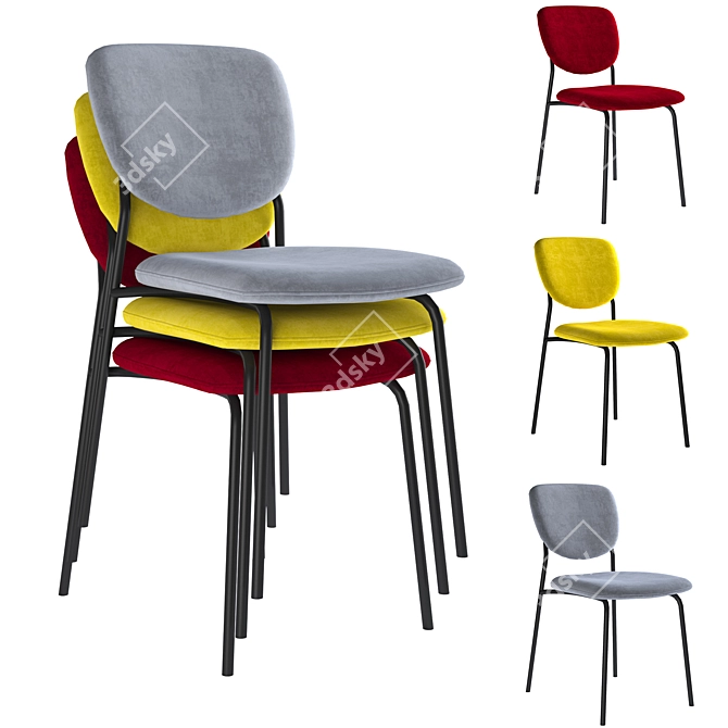 Color Changing Fabric Chairs 3D model image 1