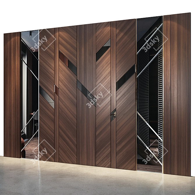  Wall Panels Set 183 3D model image 3