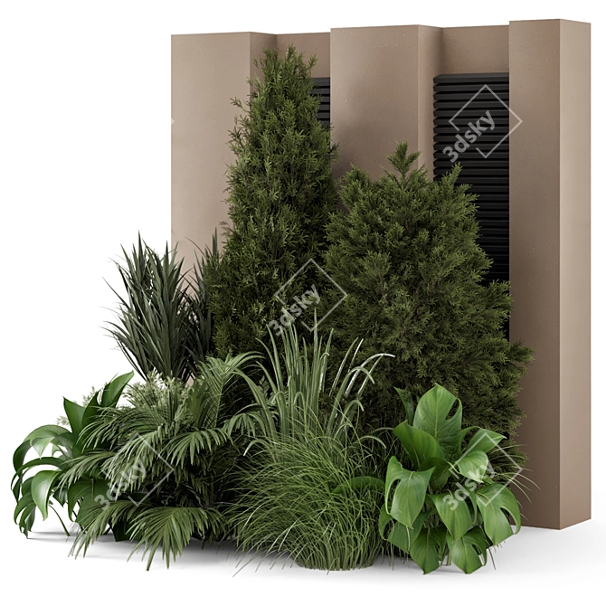  Outdoor Plants Bush Set 1405 3D model image 2