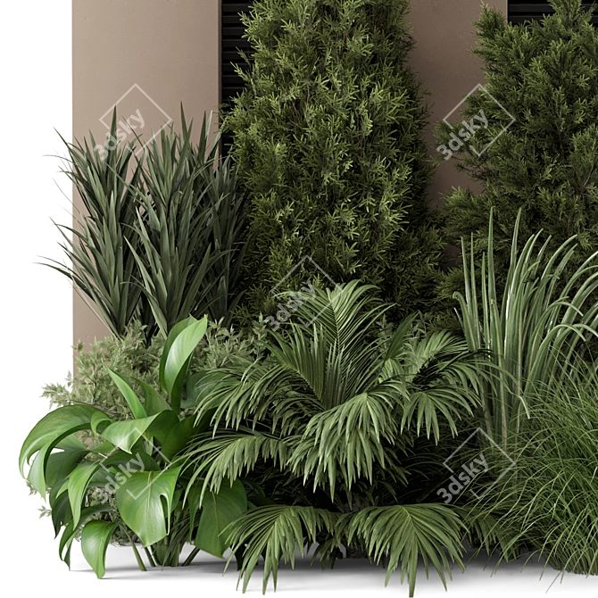  Outdoor Plants Bush Set 1405 3D model image 3