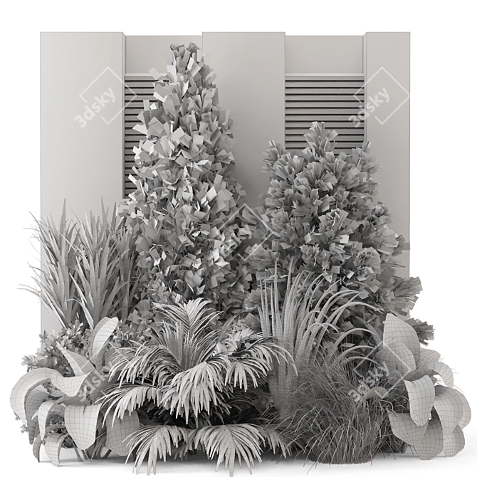  Outdoor Plants Bush Set 1405 3D model image 6