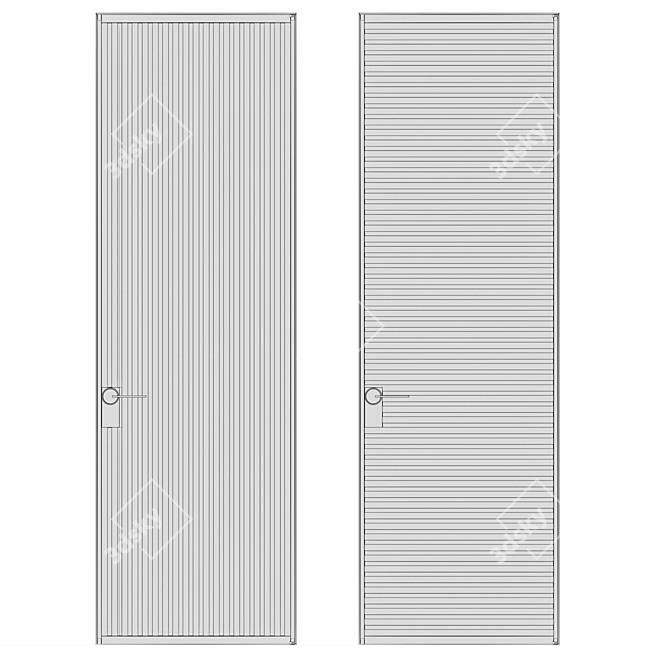 Premium Volhovec FORMATO Doors Set 3D model image 4