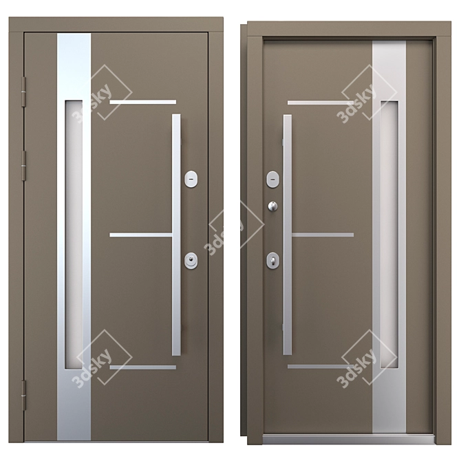 Aluminum Entry Door Nova_007 (WISNIOWSKI) 3D model image 3