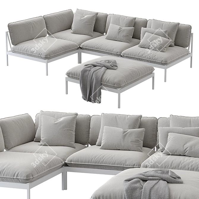 Nordic Elegance: Bonan Lounge Sofa 3D model image 5