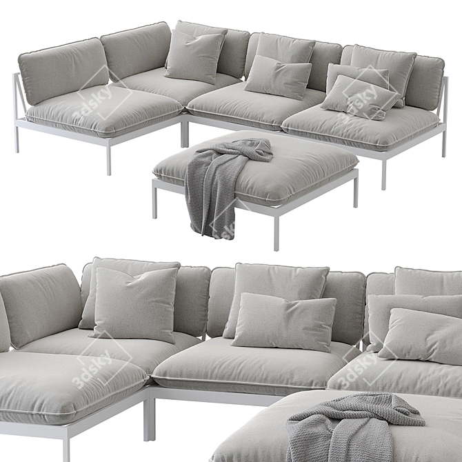 Nordic Elegance: Bonan Lounge Sofa 3D model image 8
