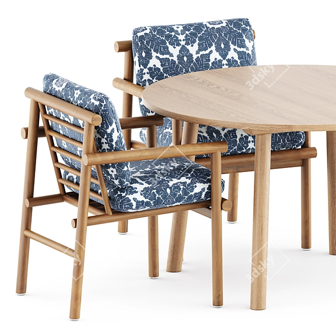 Modern Elegant Ayana Chair Set 3D model image 5