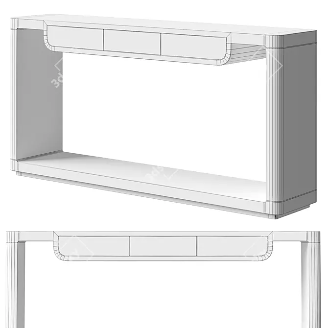 Elegant Theodore Alexander Console Table 3D model image 2