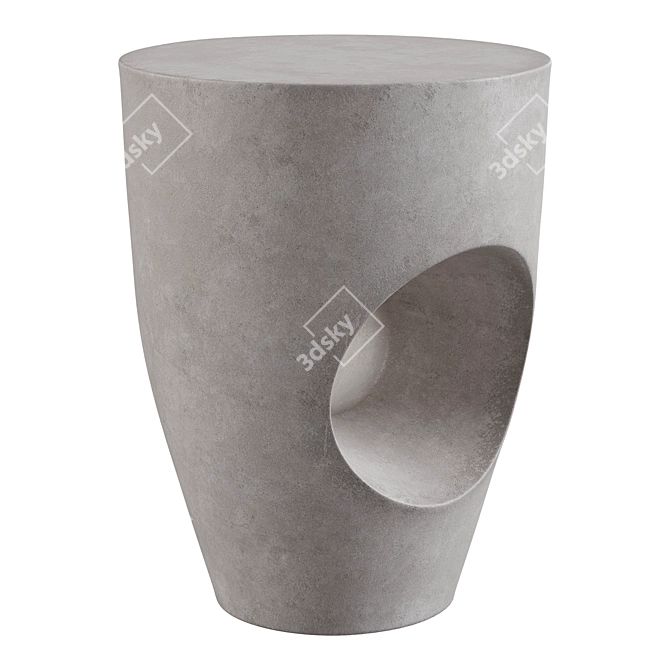 Constance Ceramic Accent Stool 3D model image 1
