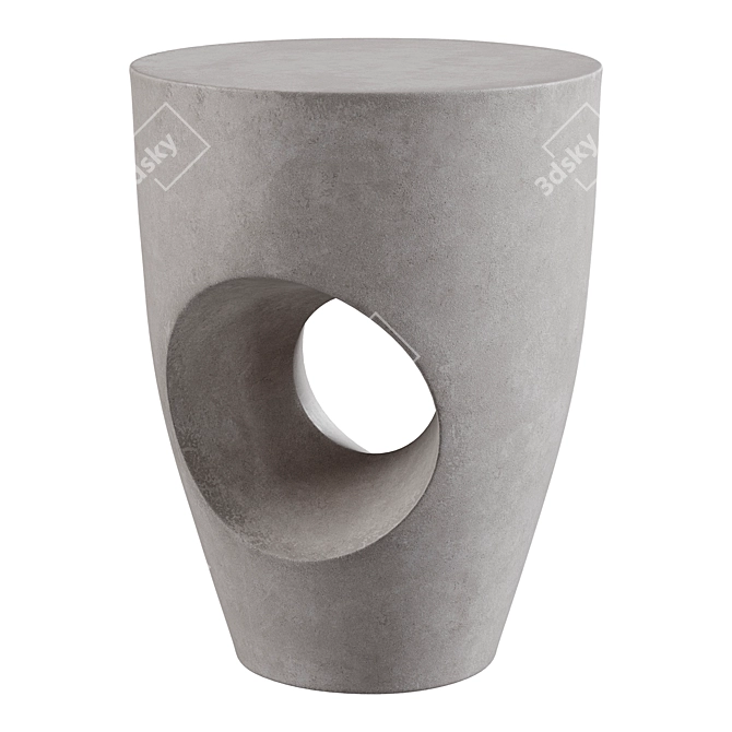 Constance Ceramic Accent Stool 3D model image 2
