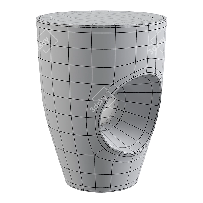 Constance Ceramic Accent Stool 3D model image 3