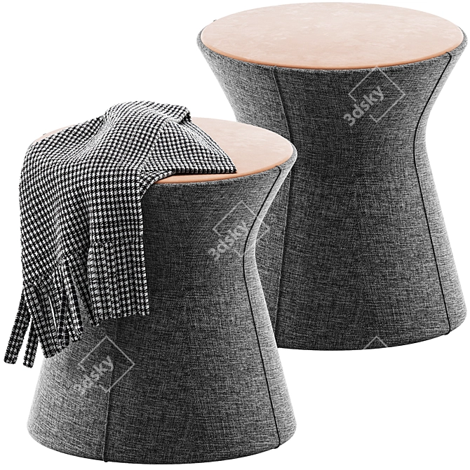 Modern Clessidra Pouf by Bonaldo 3D model image 1