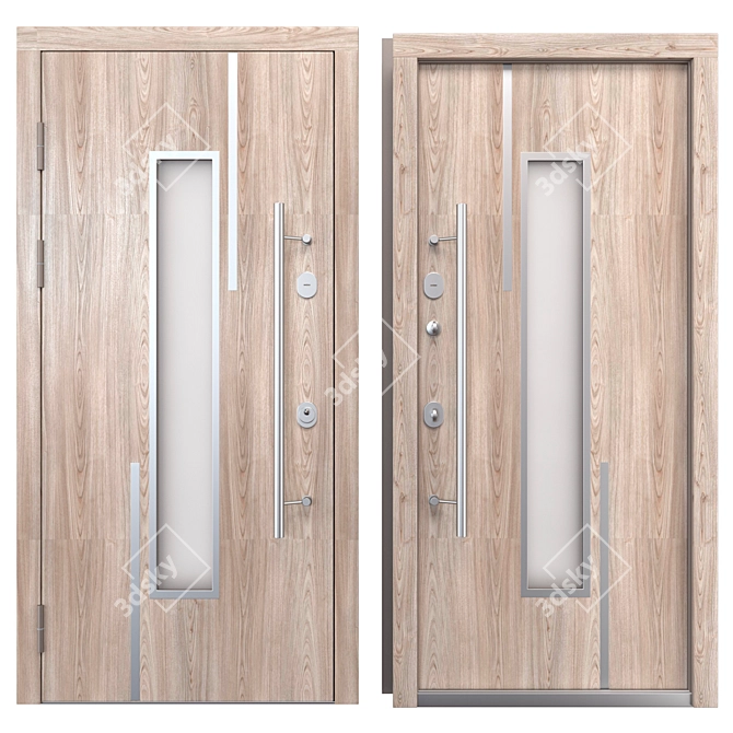 Aluminum Entry Door Nova_002 3D model image 3