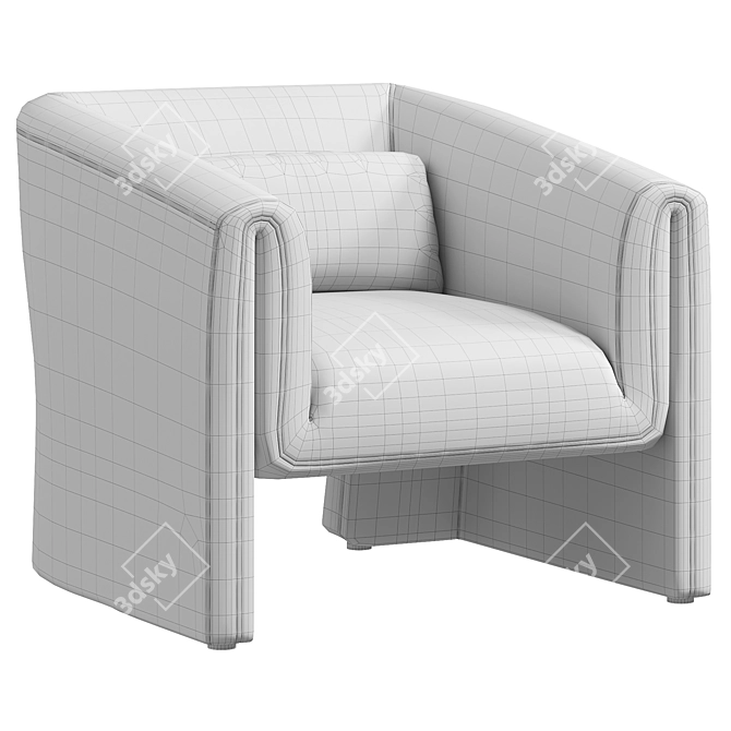 Norwood Upholstered Armchair: Modern Comfort 3D model image 7