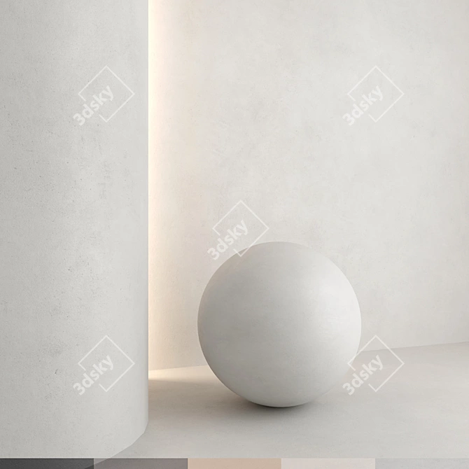 High-Quality Decorative Plaster 3D model image 1