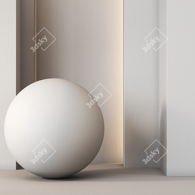 Rustic Plaster 4K Wall Textures 3D model image 1