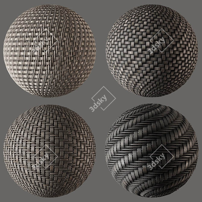 Rattan Weaving Material Pack 3D model image 2