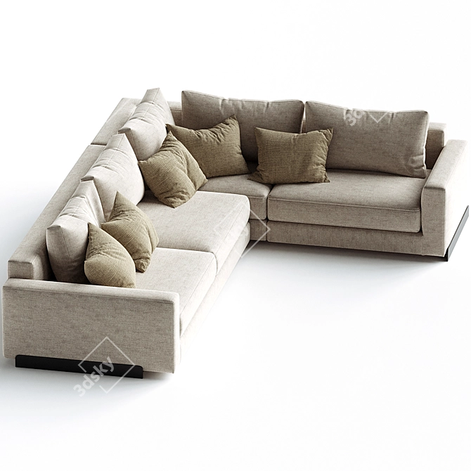 Modern Arflex R03 Sectional Sofa 3D model image 2
