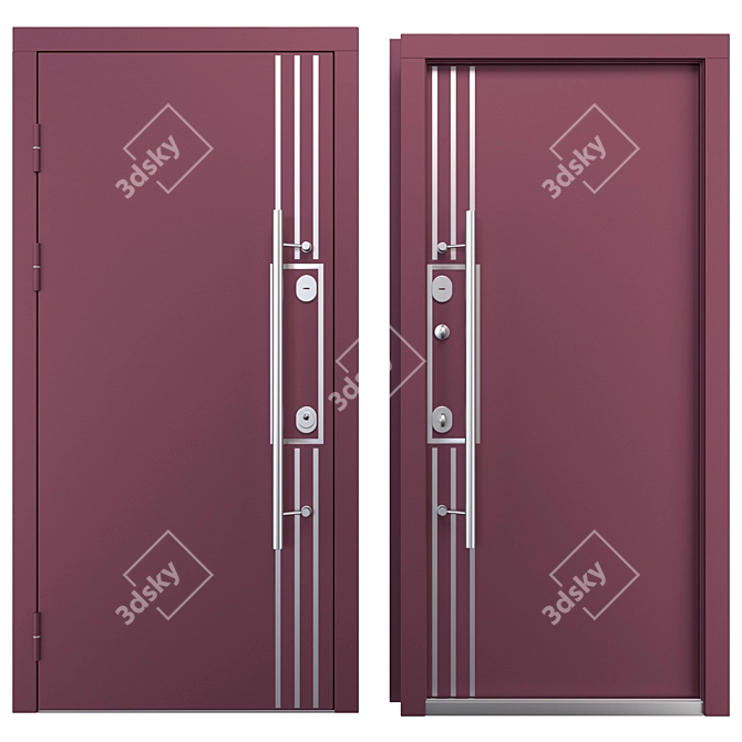 Nova_021 Aluminim Entry Door 3D model image 3