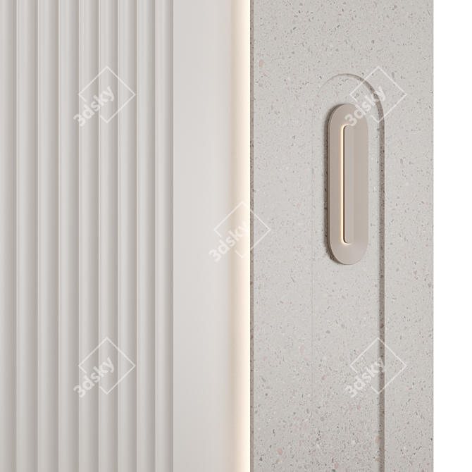 Modern 3D Decor Wall Panels 3D model image 3
