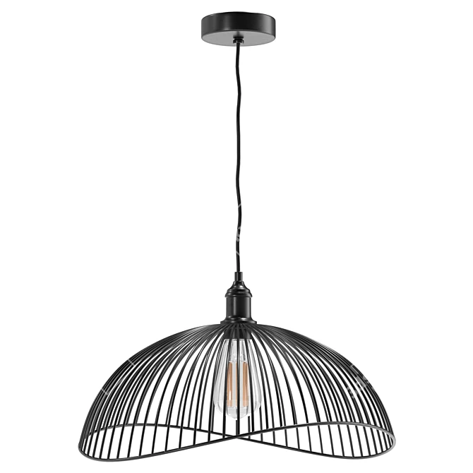 Oxendine Dome Pendant with UV-Unwrapped Textures 3D model image 1