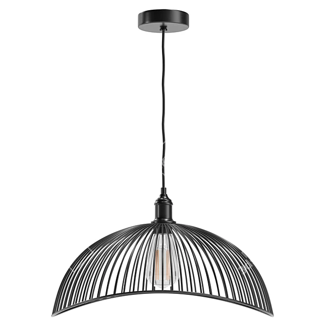 Oxendine Dome Pendant with UV-Unwrapped Textures 3D model image 2