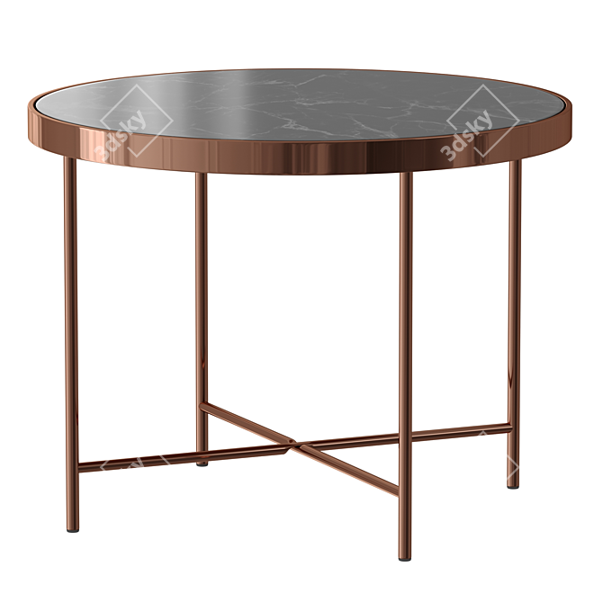 Round Coffee Table with Storage 3D model image 1